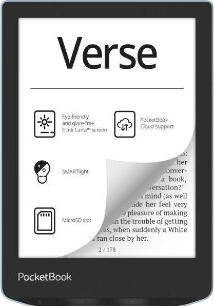 Actual product image PocketBook Verse incl. shell cover (6", 8 GB, Bright blue)
