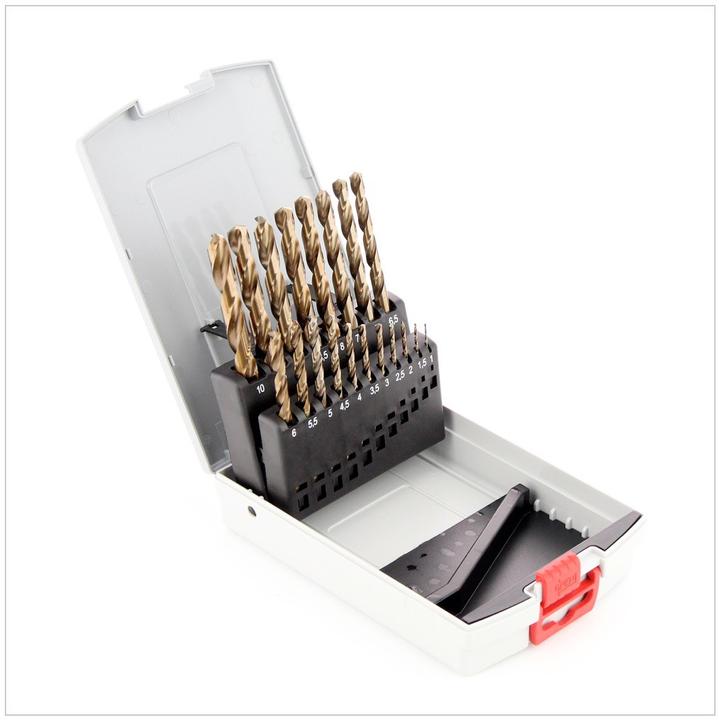 Image du produit Bosch Professional Zubehör Jeu de forets hélicoïdaux PRO Stainless Steel HSS-Co, 19 pièces (6 mm, 1 mm, 6,5 mm, 5,5 mm, 10 mm, 1,5 mm, 7 mm, 3 mm, 5 mm, 8,5 mm, 8 mm, 2,5 mm, 9 mm, 3,5 mm, 4,5 mm, 2 mm, 7,5 mm, 9,5 mm, 4 mm)