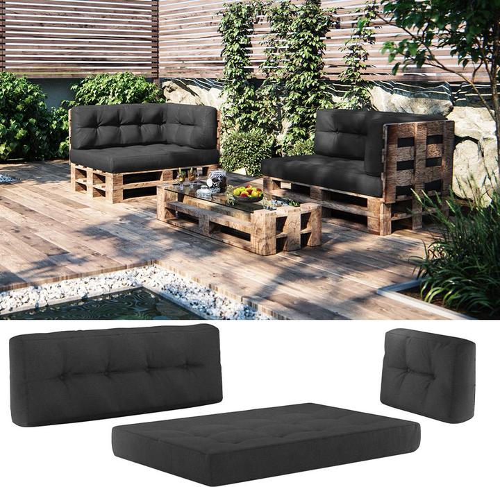 Produktbild Vicco Palettenkissen Set (120 x 80 x 15 cm, 120 x 40 x 20 cm, 60 x 40 x 20 cm)