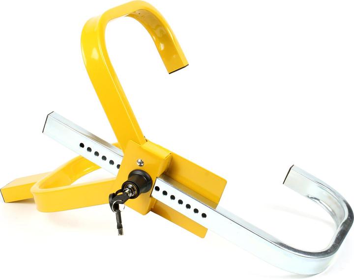 Actual product image Wiltec XPOtool Wheel Clamp with Anti-Theft Lock and 2 Keys for 13“-15“ Wheels with 225mm Tyre Width