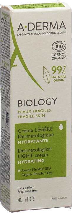 A-Derma BIOLOGY Leichte Creme Creme (40 ml, 24h Creme)