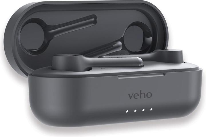 Actual product image veho STIX II True Wireless Earphones - Platinum Grey (ANC, 5 h, Wireless)