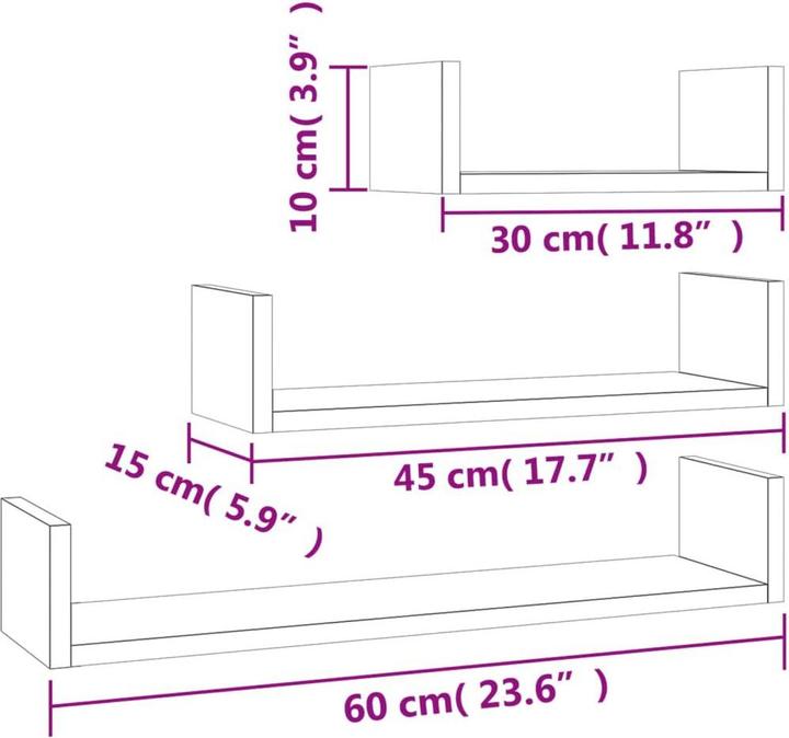 Image du produit VidaXL Venyamin (60 x 15 x 10 cm)