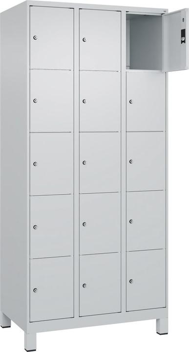 Image du produit C+P CP Armoire à casiers Classic Plus gris clair 080010-305 S10009, 15 casiers 90,0 x 50,0 x 195,0