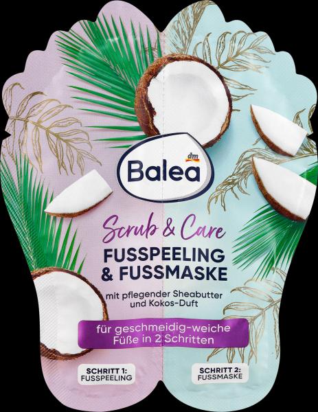 Produktbild dm Balea Fusspeeling & Fussmaske Set (Fussmaske, 10 ml)