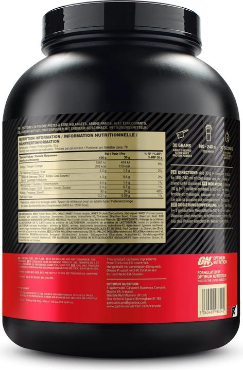 Immagine prodotto Optimum Nutrition 100 Siero di latte Gold Standard (Fragola, 1 pz., 2536 g)