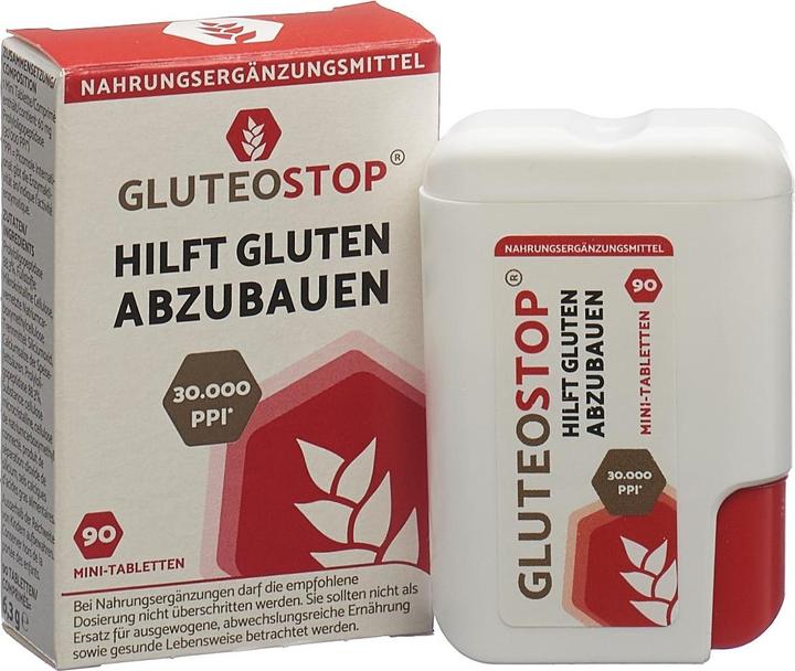 Produktbild Gluteostop Chrisana GluteoStop hilft Gluten abbauen 90 MiniTabl. (90 Stück, Tabletten, 25 g)