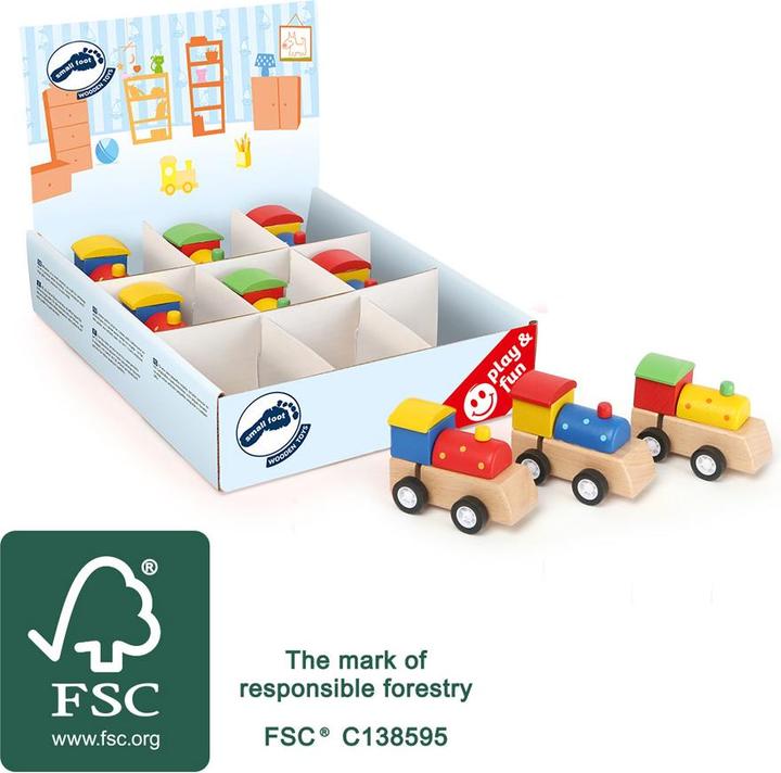 Actual product image small foot Display locomotive to wind up