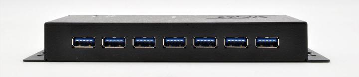 Actual product image Exsys USB 3.2 HUB 7-Port external incl.power supply. incl.power supply 12V/3A and USB cable (USB-B, 7 Ports)