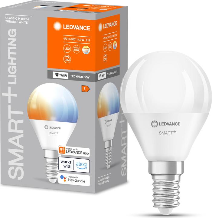 Actual product image Ledvance Smart+ Wifi Mini Bulb (E14, 4.90 W, 470 lm, 1 x, F)