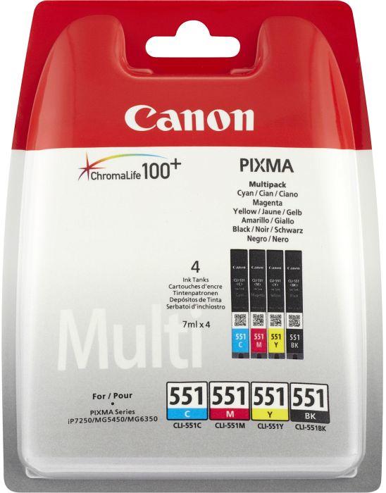 Actual product image Canon CLI-551 Value Pack (C, M, Y, BK)