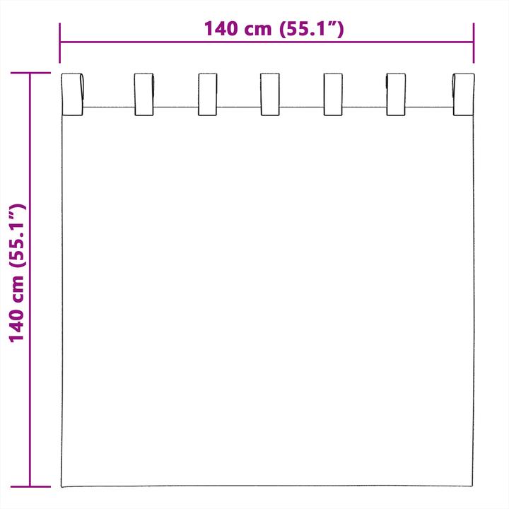 Produktbild VidaXL Verdunkelungsvorhänge mit Hängebändern 2 Stück Senfgelb Samt (141 x 144 cm)