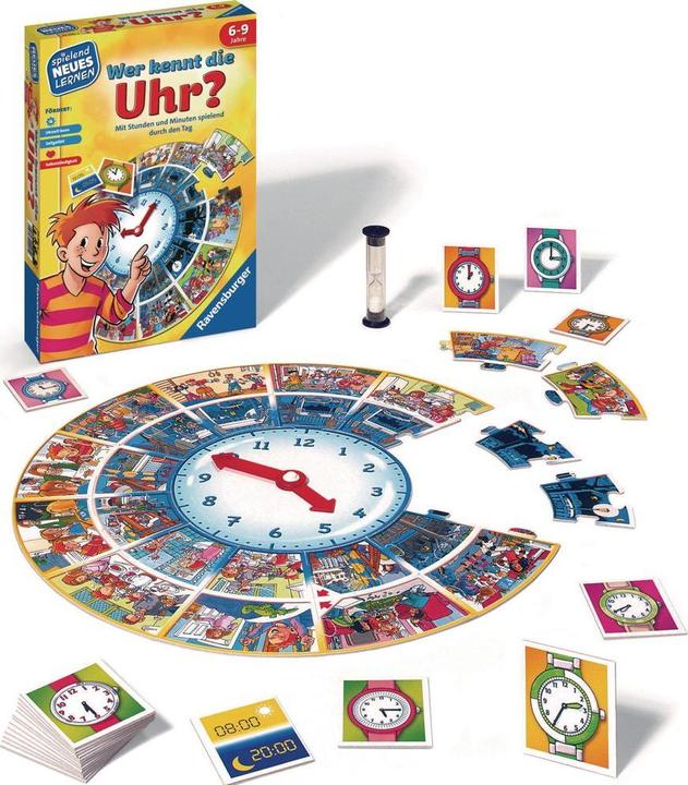 Actual product image Ravensburger Educational game Who knows the clock? (German)