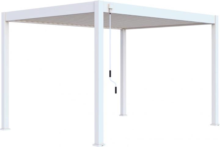 Weide Pergola Deluxe Plus mit Lamellendach 3.6x4m Weiss (400 cm, 360 cm)