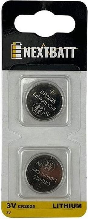 Produktbild OEM NextBatt Button Cell Battery CR2025, 3V - 2-pack (2 Stk., CR2025)