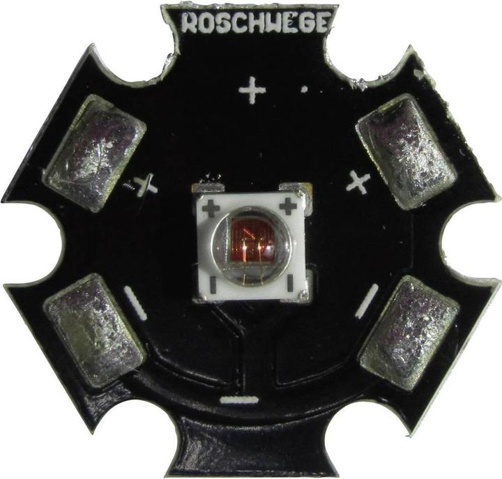 Actual product image Roschwege HighPower LED Cherry Red 5 W 2.4 V 1500 mA Star-FR740-05-00-00