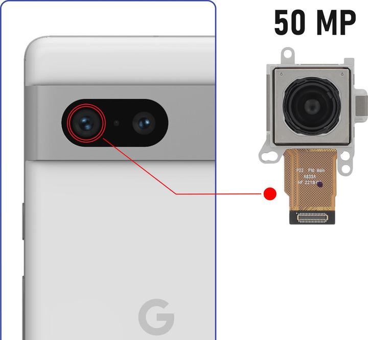 Image du produit Clappio Pièce de rechange de la caméra arrière (Google Pixel 7)