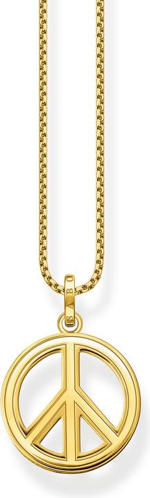 Image du produit Thomas Sabo Collier avec pendentif signe de paix avec pierres multicolores plaqué or (Argent 925, 50 - 55 cm)