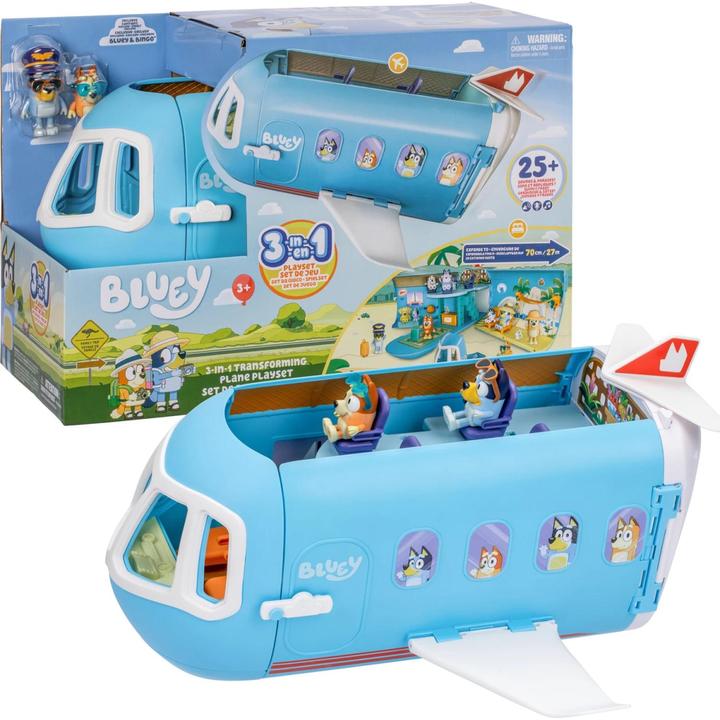 Immagine prodotto Moose Bluey trasforma il playset Holiday 3in1 aereo-barca-albergo