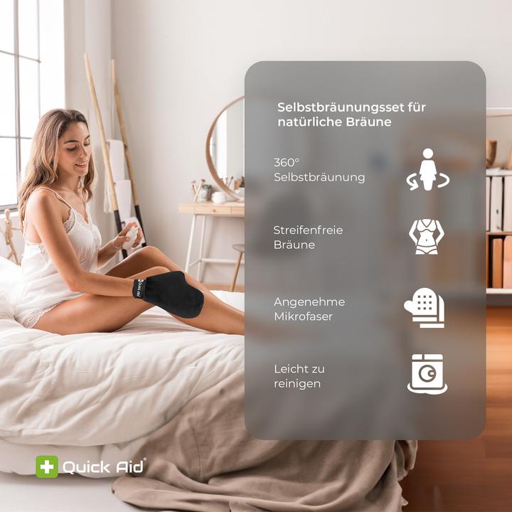 Produktbild Quick Aid Selbstbräuner Handschuh Set (Zubehör Selbstbräunung)