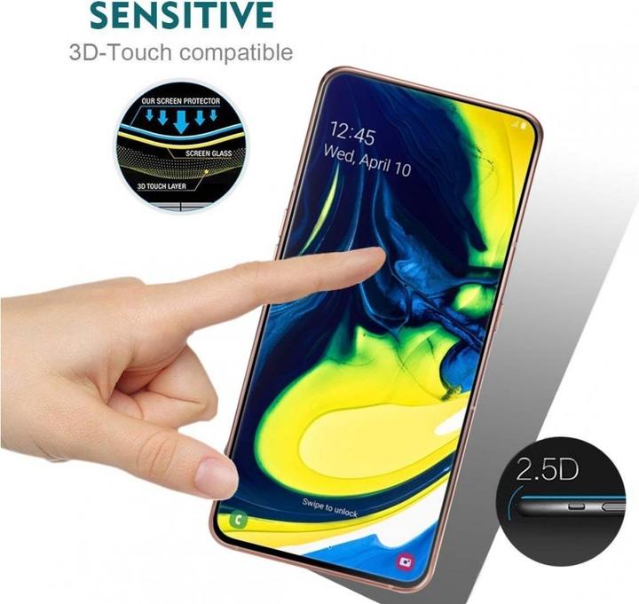Actual product image Screenguard Samsung Galaxy A80 Full Screen Protective Glass Film 2.5D 9H (1 Piece, Samsung Galaxy A80)