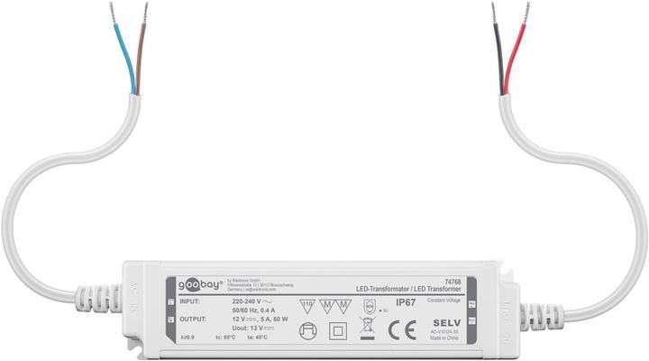 Produktbild Goobay LED-Trafo 12 V DC, 60 W, IP67