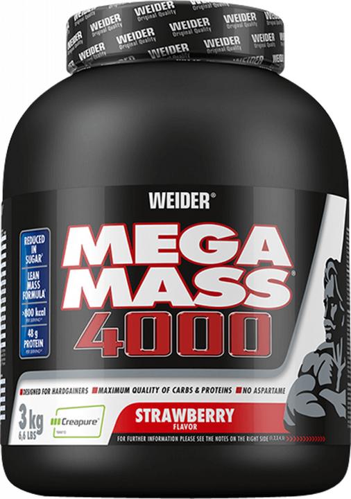 Image du produit Weider Mega Mass 4000 (boîte de 3000g) (Fraise, 1 pcs, 3000 g)