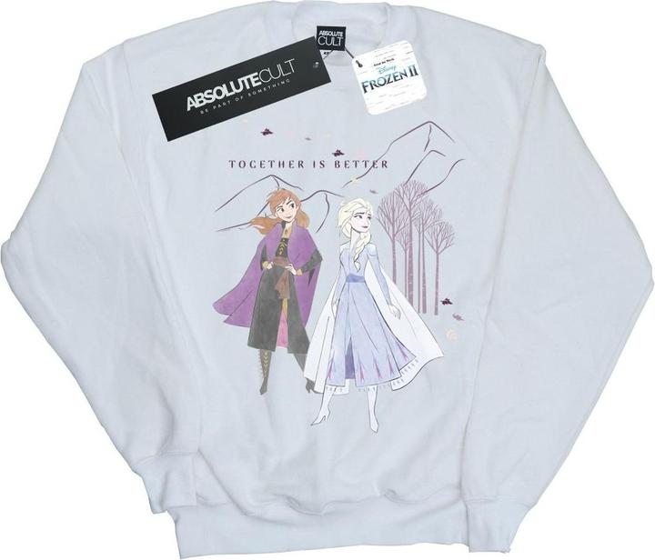 Actual product image Disney Girls Frozen 2 Elsa Anna Better Together Sweatshirt (140, 146)