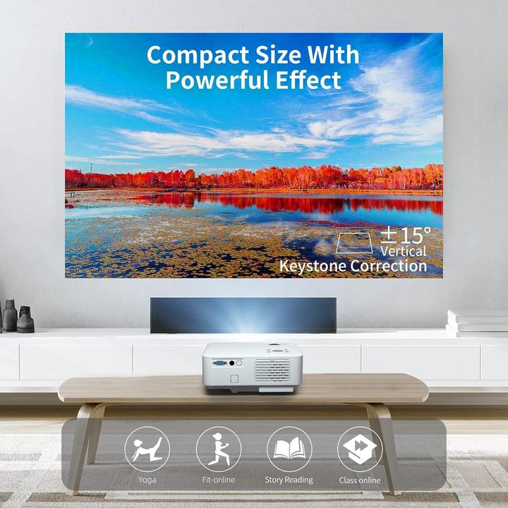 Immagine prodotto Zoomcat 4K Beamer C9WX mit WiFi & Bluetooth, Full HD, 20000 Lumen (4K, 20000 lm)