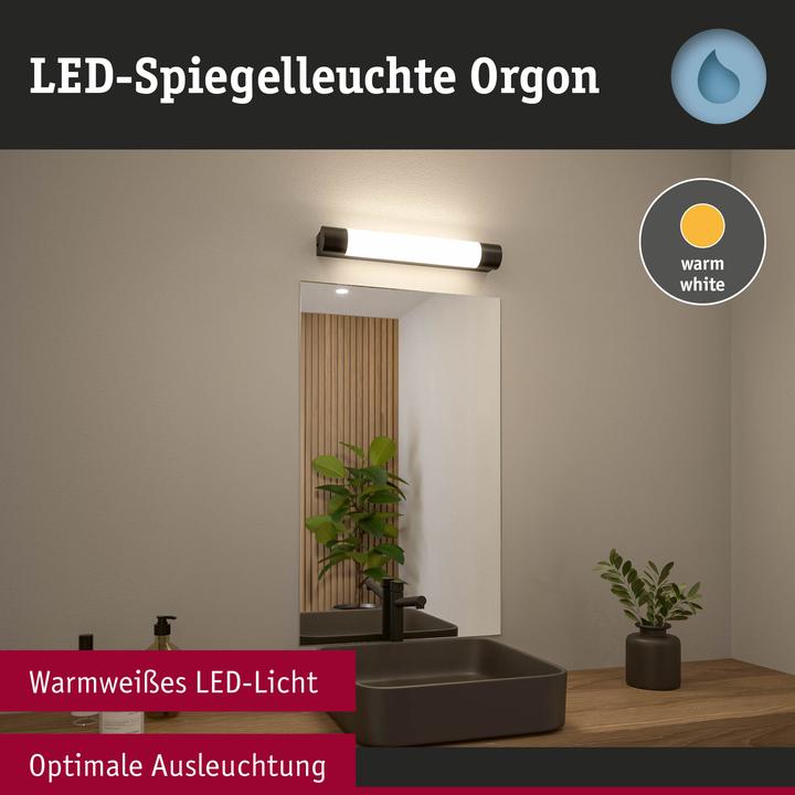 Image du produit Paulmann Lampe à miroir Orgon (950 lm)