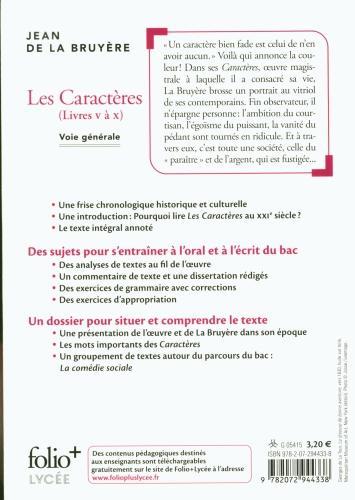 Produktbild Les caractères, livres V-X : programme du bac (Französisch, La Bruyère Jean de, 2022)