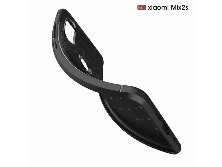 Actual product image Screenguard Xiaomi Mi Mix 2S Case Leather Design TPU Cover (Mi Mix 2S)