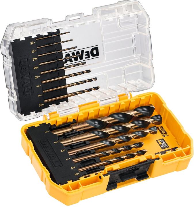 Produktbild DeWalt HSS Spiralbohrer Satz 1mm 8mm, 14teilig, für verschiedene Materialien (8 Millimeter)
