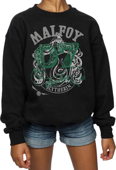 Actual product image Girls Draco Malfoy Seeker Slytherin Sweatshirt (140, 146)