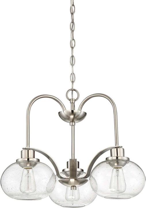 Produktbild Elstead Lighting Trilogy Kronleuchter E27 3-fach Nickel gebürstet (56 cm)