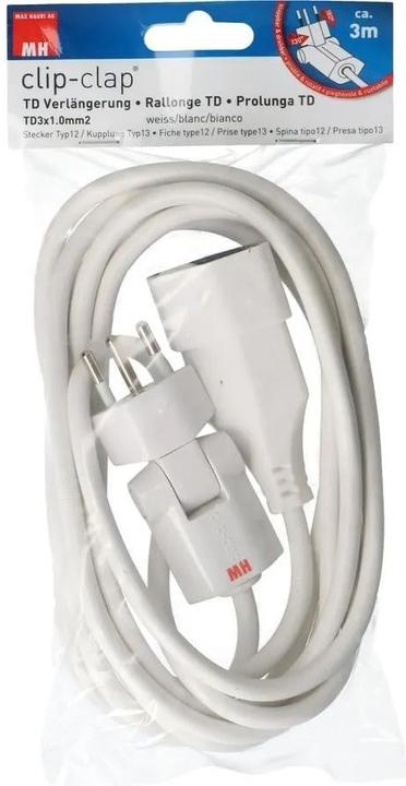 Actual product image Max Hauri clip-clap TD extension H05VV-F3G1.5 (10 m, Type 13)