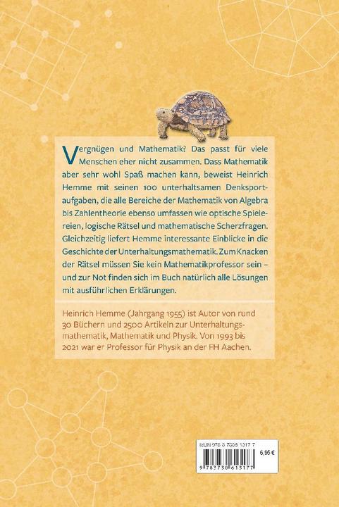 Actual product image The race with the turtle. 100 mathematical puzzles with detailed solutions (German, Heinrich Hemme, 2023)