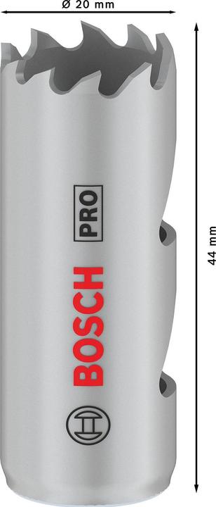 Produktbild Bosch Professional Zubehör PRO Multi Material Lochsäge, 20 mm, mit Gewinde (20 Millimeter)