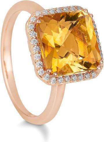 Actual product image Breuning RING - E.CITRIN/BRILL. 0,208 Ct. H/si (55, 585/14 K Gold)