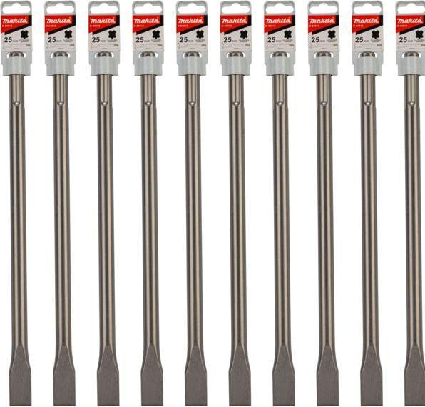 Actual product image Makita 10 pieces flat chisel SDS-Max 25x400mm