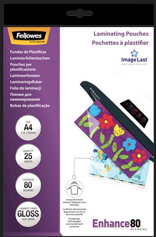 Actual product image Fellowes Enhance 80 (A4, 25 Piece, 80 µm)