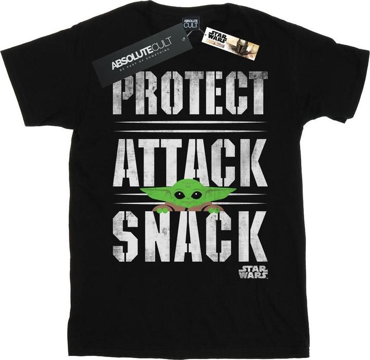 Star Wars The Mandalorian Protect Attack Snack TShirt (3XL)