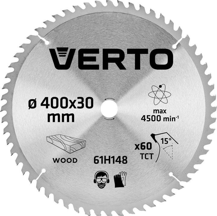 Verto Circular saw blade, Widia, 400 x 30 mm, 60 teeth