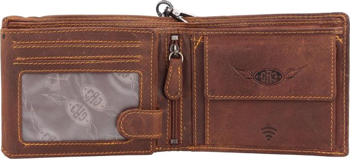 Actual product image Greenburry Racing Collection Dallas wallet RFID leather 12.5 cm
