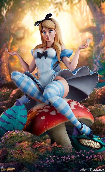 Actual product image Sideshow Fairytale Fantasies Collection "Alice in Wonderland" Statue