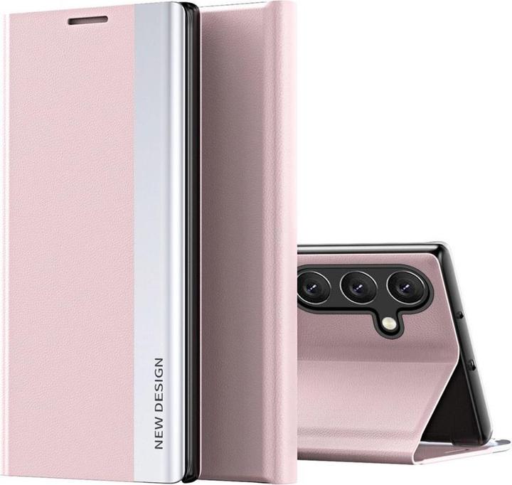 Produktbild Hurtel Back panel cover Sleep Case Pro for Samsung Galaxy S25 Edge with Flip and Stand - Pink (Samsung Galaxy S25 Edge)