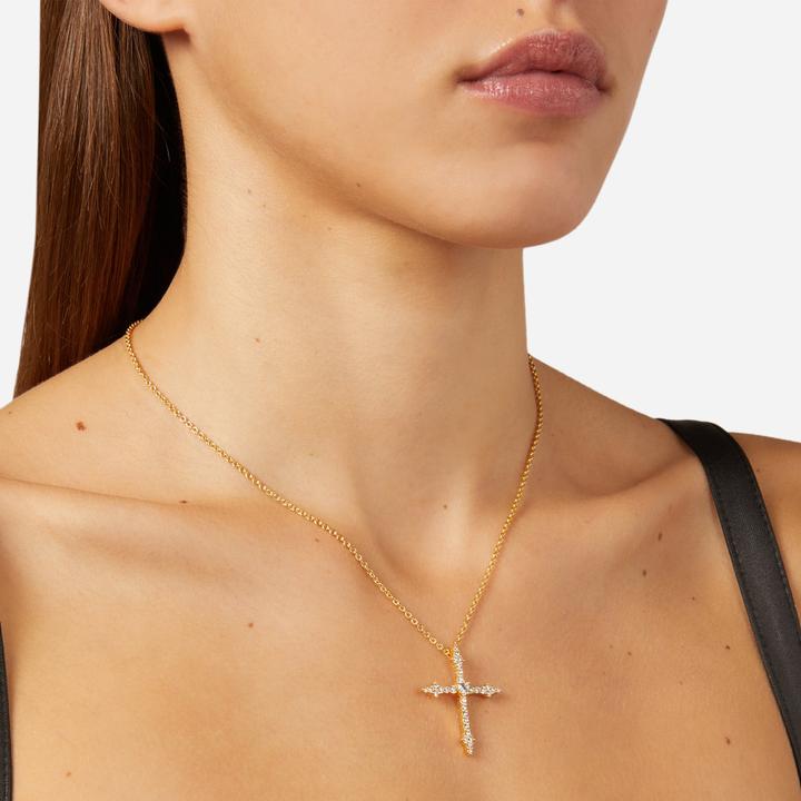 Actual product image Chiara Ferragni Croci necklace (Brass, 42 - 50 cm)