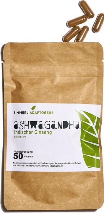 Zimmerli Adaptogene Ashwagandha Kapseln (BIO) 50 Kapseln (1 Stück, Kapseln, 25 g)
