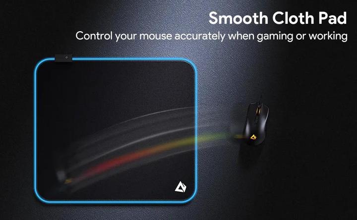 Immagine prodotto Aukey KM-P8 Tappetino per mouse da gioco RGB 45x40cm IMPERMEABILE
