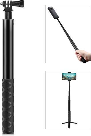 Immagine prodotto Puluz Monopiede Selfie Stick in metallo da 110 cm con base adattatore invisibile e vite per Insta360 One
